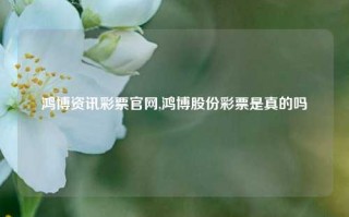 鸿博资讯彩票官网,鸿博股份彩票是真的吗