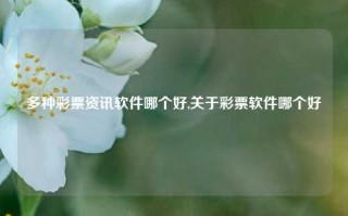 多种彩票资讯软件哪个好,关于彩票软件哪个好