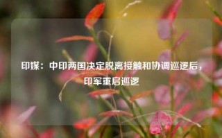 印媒：中印两国决定脱离接触和协调巡逻后，印军重启巡逻