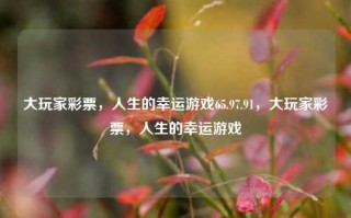 大玩家彩票，人生的幸运游戏65.97.91，大玩家彩票，人生的幸运游戏，警惕非法彩票，大玩家彩票游戏的警示