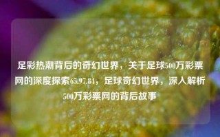 足彩热潮背后的奇幻世界，关于足球500万彩票网的深度探索65.97.84，足球奇幻世界，深入解析500万彩票网的背后故事，建议，足彩热潮背后的神秘世界，深度解析500万彩票网的背后故事及法规风险