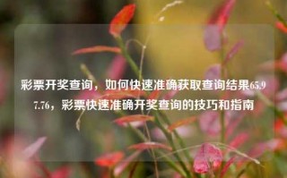 彩票开奖查询，如何快速准确获取查询结果65.97.76，彩票快速准确开奖查询的技巧和指南，彩票开奖查询技巧与指南，快速准确获取查询结果的方法