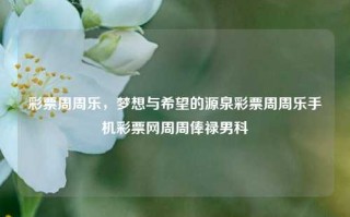 彩票周周乐，梦想与希望的源泉彩票周周乐手机彩票网周周俸禄男科