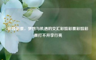 彩娃彩票，梦想与机遇的交汇彩娃彩票彩娃彩票打不开李行亮