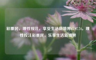 彩票民，理性投注，享受生活新境界65.97.74，理性投注彩票民，乐享生活新境界，理性投注彩票民，乐享生活新境界