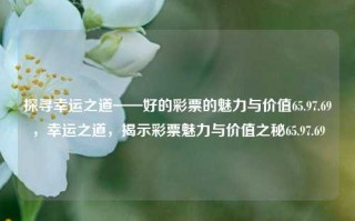 探寻幸运之道——好的彩票的魅力与价值65.97.69，幸运之道，揭示彩票魅力与价值之秘65.97.69，探寻幸运之道，揭示彩票魅力与价值之秘