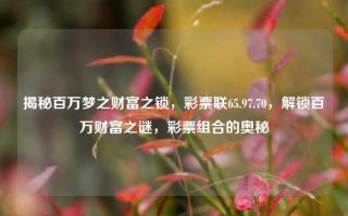 揭秘百万梦之财富之锁，彩票联65.97.70，解锁百万财富之谜，彩票组合的奥秘，解锁彩票百万财富之谜，揭秘梦之组合