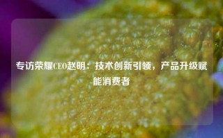 专访荣耀CEO赵明：技术创新引领，产品升级赋能消费者