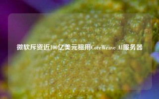 微软斥资近100亿美元租用CoreWeave AI服务器