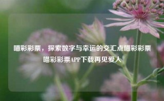 喵彩彩票，探索数字与幸运的交汇点喵彩彩票喵彩彩票APP下载再见爱人