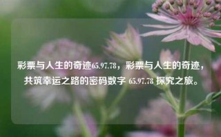 彩票与人生的奇迹65.97.78，彩票与人生的奇迹，共筑幸运之路的密码数字 65.97.78 探究之旅。，探索的筹码 ——彩票与人生的奇迹65.97.78的密码之路