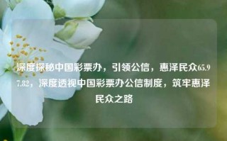 深度探秘中国彩票办，引领公信，惠泽民众65.97.82，深度透视中国彩票办公信制度，筑牢惠泽民众之路，深度透视中国彩票办公信制度，筑信于民，惠泽65.97.82民众之路