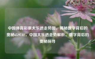 中国体育彩票大乐透走势图，揭秘数字背后的奥秘65.97.82，中国大乐透走势解析，数字背后的奥秘探寻，大乐透数字奥秘揭秘，中国体育彩票走势图解析