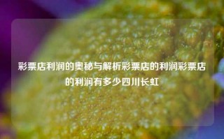 彩票店利润的奥秘与解析彩票店的利润彩票店的利润有多少四川长虹