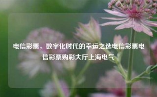 电信彩票，数字化时代的幸运之选电信彩票电信彩票购彩大厅上海电气