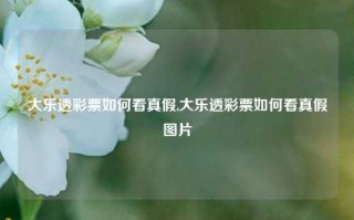 大乐透彩票如何看真假,大乐透彩票如何看真假图片