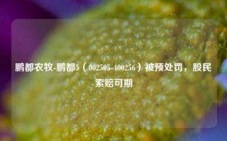 鹏都农牧-鹏都5（002505-400256）被预处罚，股民索赔可期