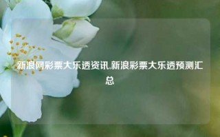 新浪网彩票大乐透资讯,新浪彩票大乐透预测汇总