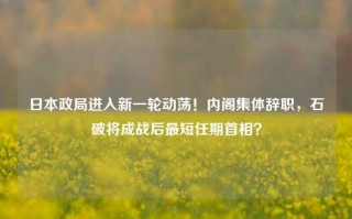 日本政局进入新一轮动荡！内阁集体辞职，石破将成战后最短任期首相？