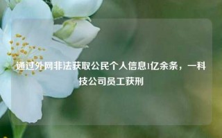 通过外网非法获取公民个人信息1亿余条，一科技公司员工获刑