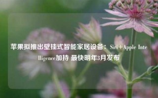 苹果拟推出壁挂式智能家居设备：Siri+Apple Intelligence加持 最快明年3月发布