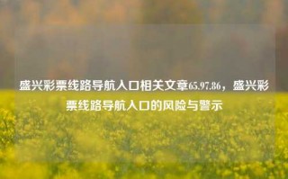 盛兴彩票线路导航入口相关文章65.97.86，盛兴彩票线路导航入口的风险与警示，盛兴彩票线路导航入口，风险与警示的解析