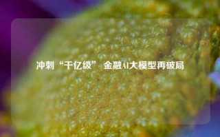 冲刺“千亿级” 金融AI大模型再破局