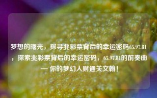 梦想的曙光，探寻兆彩票背后的幸运密码65.97.81，探索兆彩票背后的幸运密码，65.97.81的前奏曲 — 你的梦幻人财通关文翰！，探寻兆彩票幸运密码，65.97.81的前奏曲