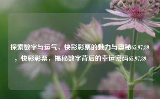 探索数字与运气，快彩彩票的魅力与奥秘65.97.89，快彩彩票，揭秘数字背后的幸运密码65.97.89，探秘数字概率的趣味旅程——快彩彩票幸运秘笈解析（密码65.97.89）