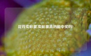 花钱卖彩票,卖彩票真的能中奖吗?