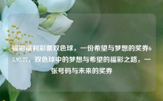 福彩福利彩票双色球，一份希望与梦想的奖券65.97.77，双色球中的梦想与希望的福彩之路，一张号码与未来的奖券，双色球中的希望之轮——寻找65.97.77号码之福彩旅程