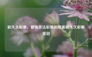 彩久久彩票，警惕非法彩票的危害彩久久彩票亚冠