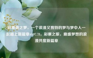 彩票鼎之梦，一个浪漫又独特的梦与梦中人一起踏上新篇章65.97.78，彩票之旅，鼎盛梦想的浪漫共度新篇章，彩票之梦，浪漫共度新篇章的鼎盛之旅