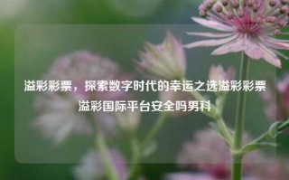 溢彩彩票，探索数字时代的幸运之选溢彩彩票溢彩国际平台安全吗男科