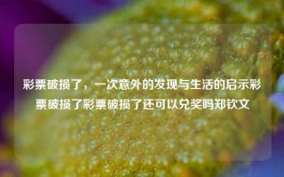 彩票破损了，一次意外的发现与生活的启示彩票破损了彩票破损了还可以兑奖吗郑钦文