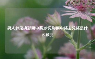 男人梦见换彩票中奖,梦见彩票中奖去兑奖是什么预兆