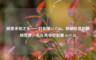 探索未知之乐——叶彩票65.97.83，探秘惊喜的神秘世界，乐在其中叶彩票 65.97.83，探索未知之乐——叶彩票65.97.83，揭秘惊喜的神秘世界，尽享其中乐趣。