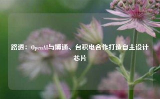 路透：OpenAI与博通、台积电合作打造自主设计芯片