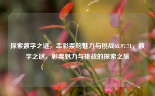 探索数字之谜，串彩票的魅力与挑战65.97.71，数字之谜，彩票魅力与挑战的探索之旅，数字之谜与彩票魅力，挑战之旅