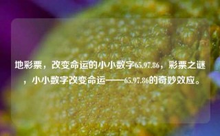 地彩票，改变命运的小小数字65.97.86，彩票之谜，小小数字改变命运——65.97.86的奇妙效应。，地彩票魔力揭秘，65.97.86的命运转变与彩票之谜的奇妙效应