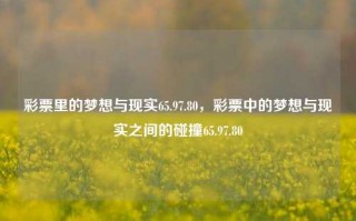 彩票里的梦想与现实65.97.80，彩票中的梦想与现实之间的碰撞65.97.80，彩票梦想与现实的碰撞，65.97.80的博弈