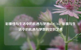 彩票性与生活中的机遇与梦想65.97.76，彩票与生活中的机遇与梦想的交织艺术，彩票与生活中的机遇与梦想的交织艺术