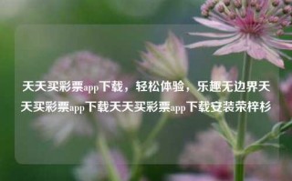 天天买彩票app下载，轻松体验，乐趣无边界天天买彩票app下载天天买彩票app下载安装荣梓杉