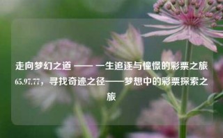 走向梦幻之道 —— 一生追逐与憧憬的彩票之旅65.97.77，寻找奇迹之径——梦想中的彩票探索之旅，梦探大奖奇迹路，途际冲天下珍的机会参换不可� mega的彩票寻梦之旅