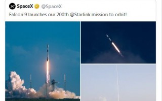 SpaceX完成第200次星链发射任务，马斯克祝贺