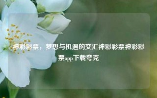 神彩彩票，梦想与机遇的交汇神彩彩票神彩彩票app下载夸克