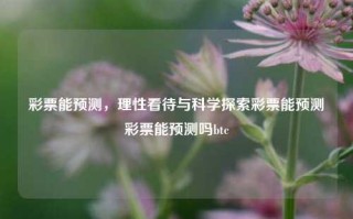 彩票能预测，理性看待与科学探索彩票能预测彩票能预测吗btc