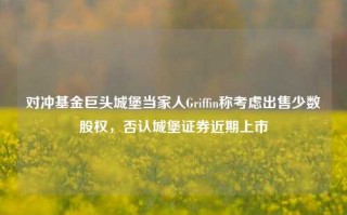 对冲基金巨头城堡当家人Griffin称考虑出售少数股权，否认城堡证券近期上市