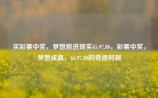 买彩票中奖，梦想照进现实65.97.80，彩票中奖，梦想成真，65.97.80的奇迹时刻，彩票中奖，65.97.80的奇迹时刻，梦想照进现实