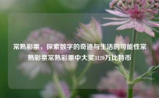 常熟彩票，探索数字的奇迹与生活的可能性常熟彩票常熟彩票中大奖3120万比特币